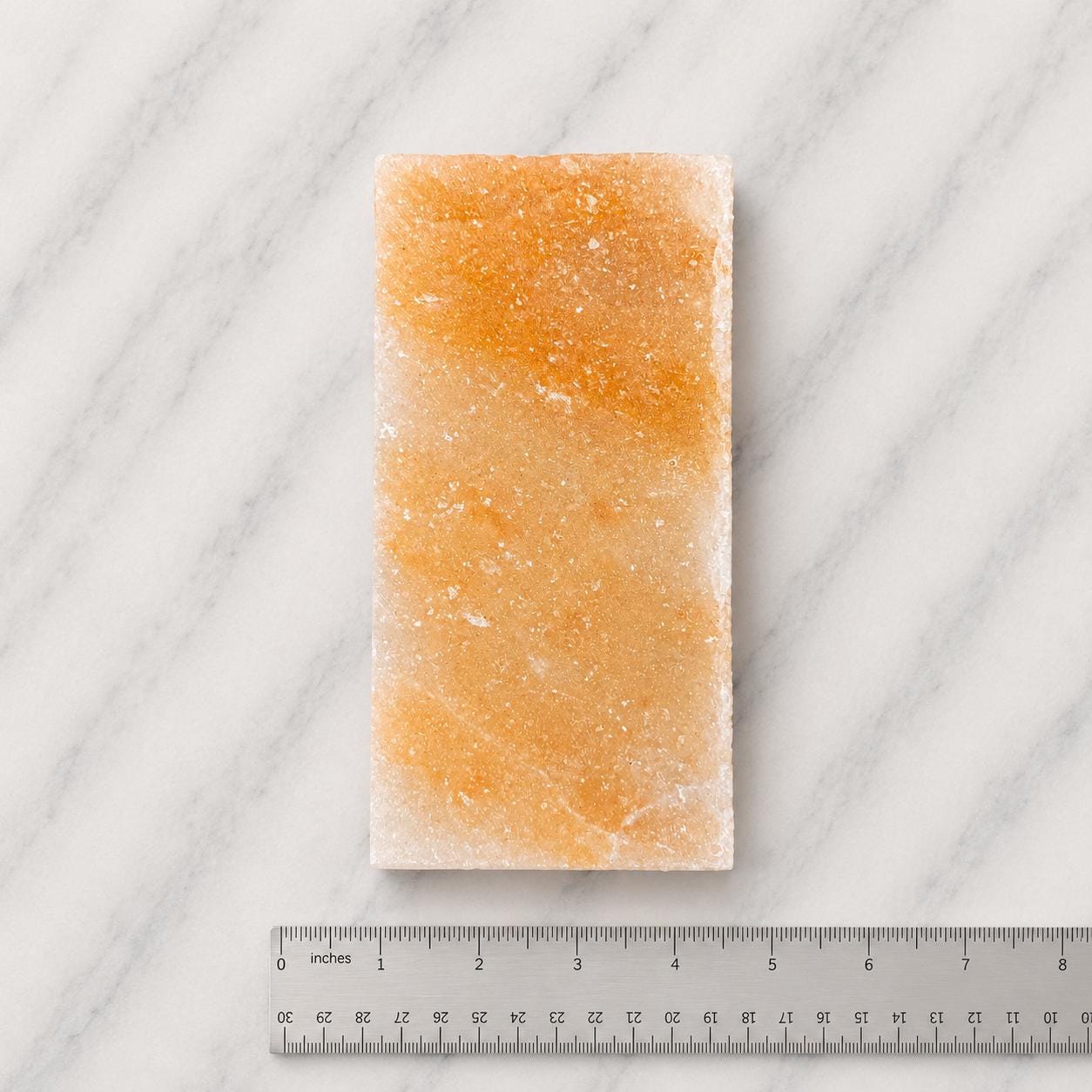 Himalayan Pink Salt Brick 8x4x1 inch showing natural pink texture