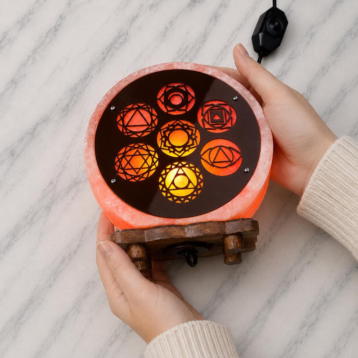 3D Custom Himalayan Salt Lamp personalized engraving glowing warm