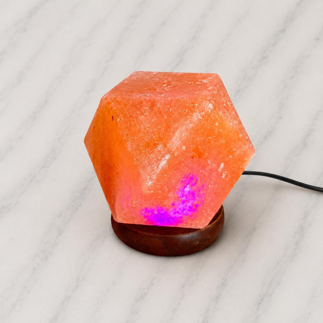 Mini Hexagon Himalayan Salt Lamp USB geometric shape glowing multicolor