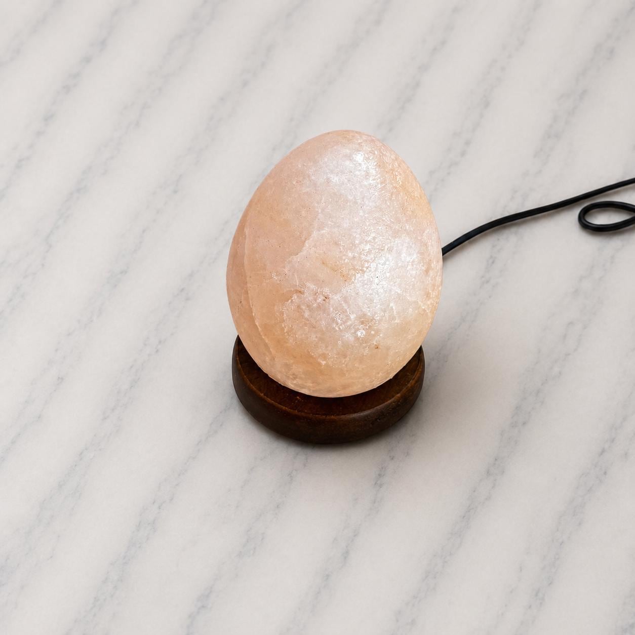 Mini Egg Himalayan Salt Lamp USB compact elegant shape glowing multicolor