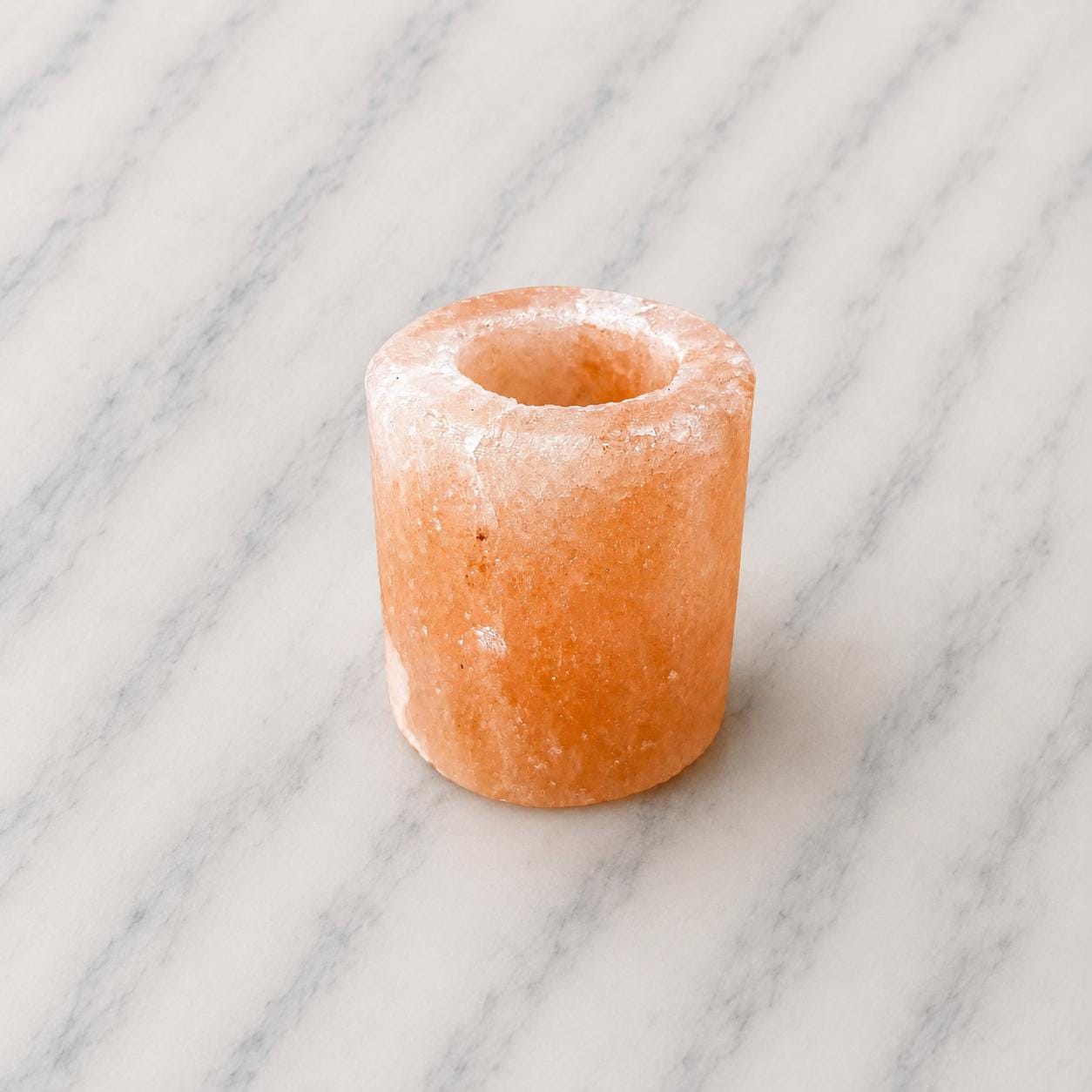 Himalayan Pink Salt Tequila Shot Glass showing natural pink crystal texture