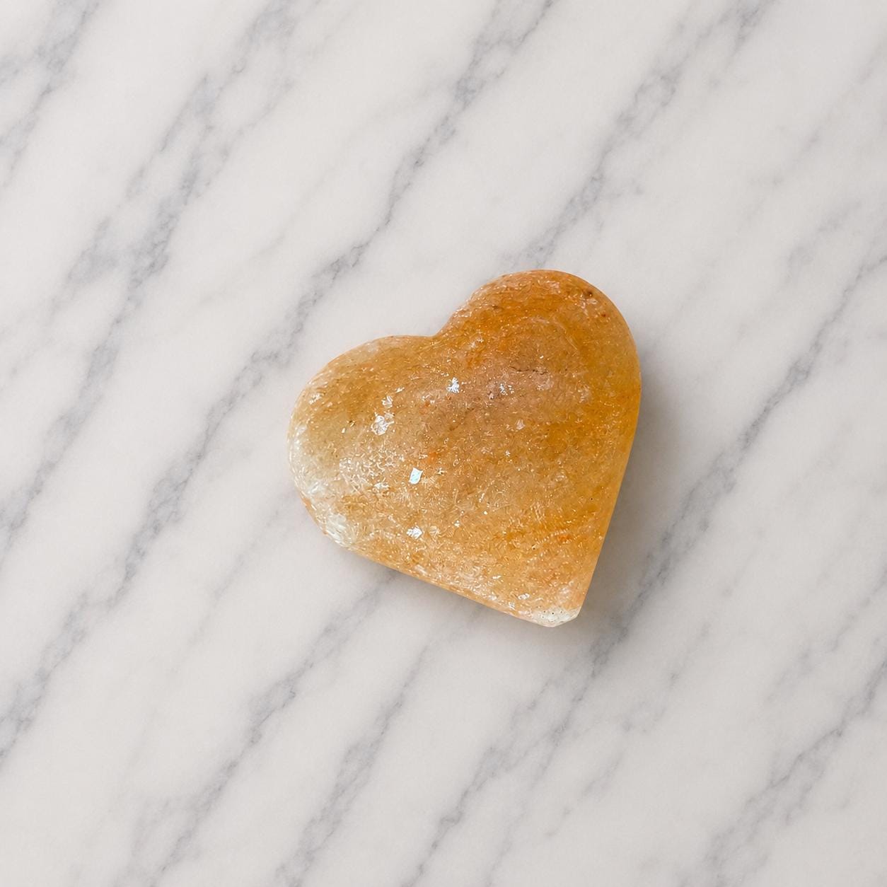 Himalayan Salt Massage Stone Heart shaped pink polished surface