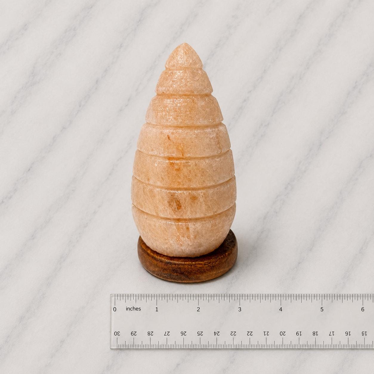 Teardrop Himalayan Salt Lamp elegant flowing shape glowing pink