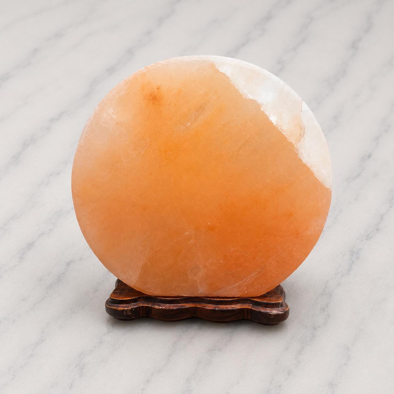 Team Spirit 3D Himalayan Salt Lamp glowing with warm pink light