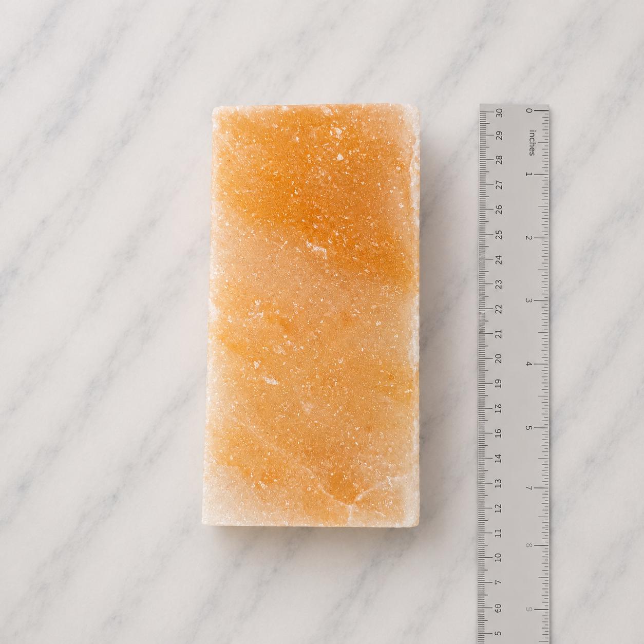 Himalayan Pink Salt Brick 8x4x1 inch showing natural pink texture