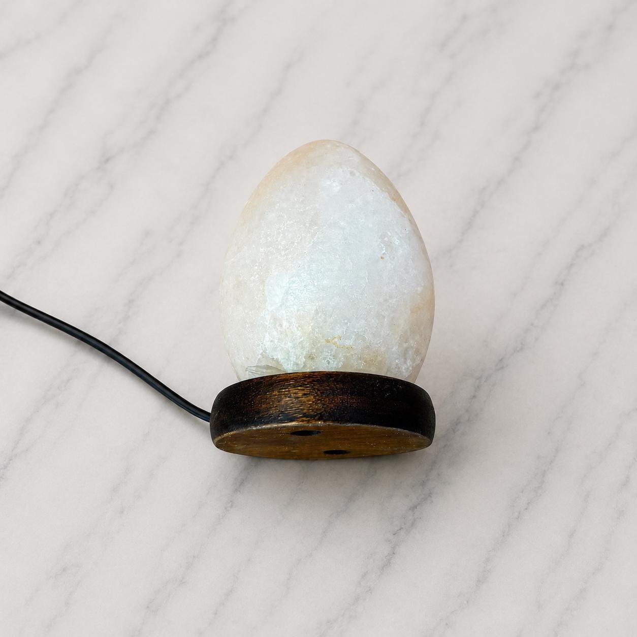 Mini Egg Himalayan Salt Lamp USB compact elegant shape glowing multicolor