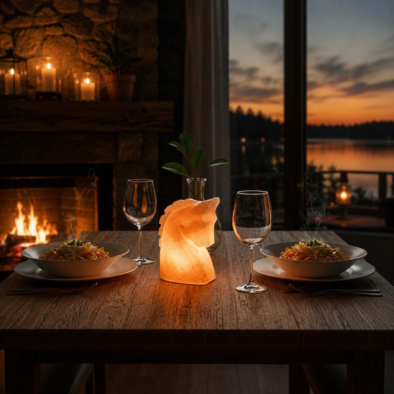 Horse Himalayan Salt Lamp carved from natural pink Himalayan salt