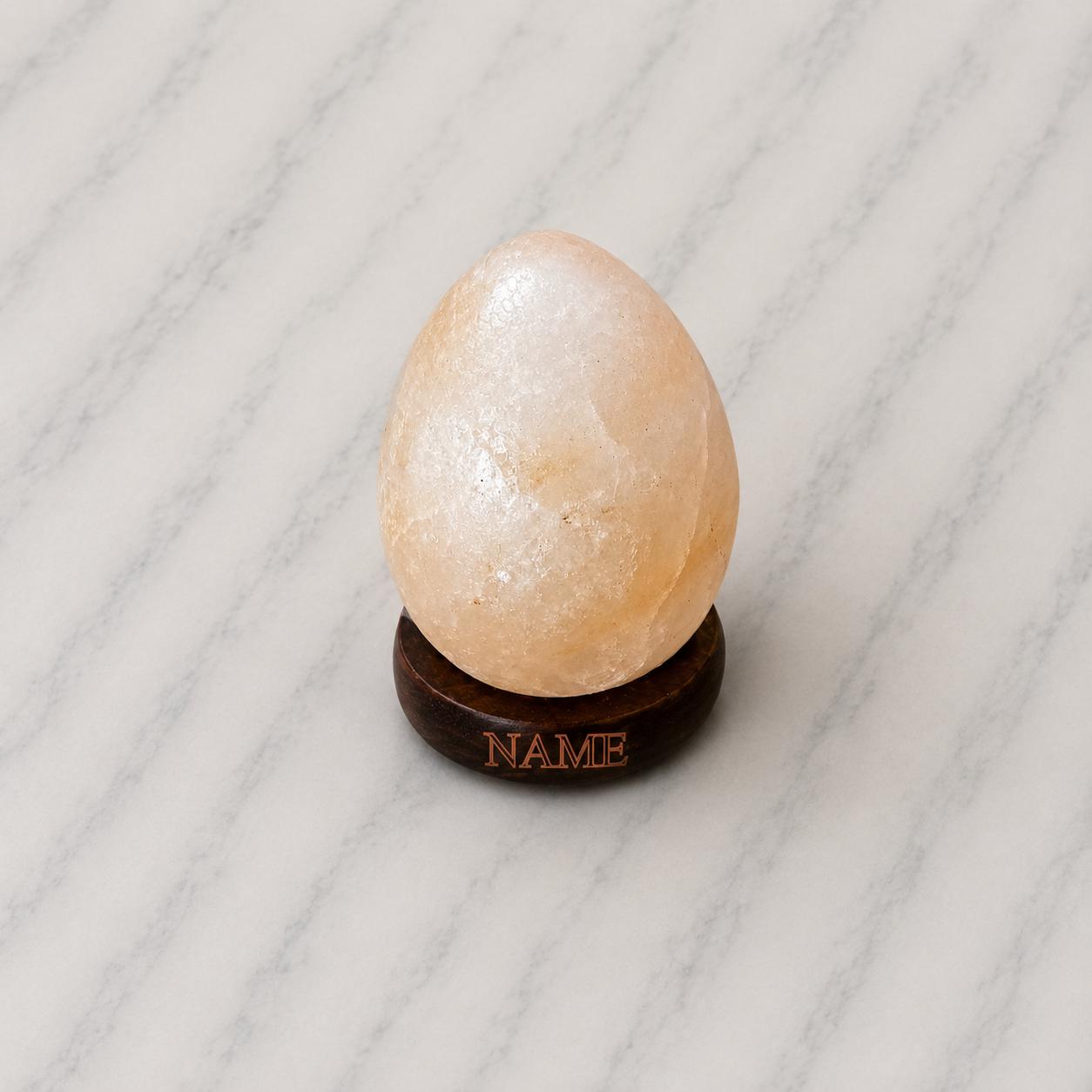 Mini Egg Himalayan Salt Lamp USB compact elegant shape glowing multicolor