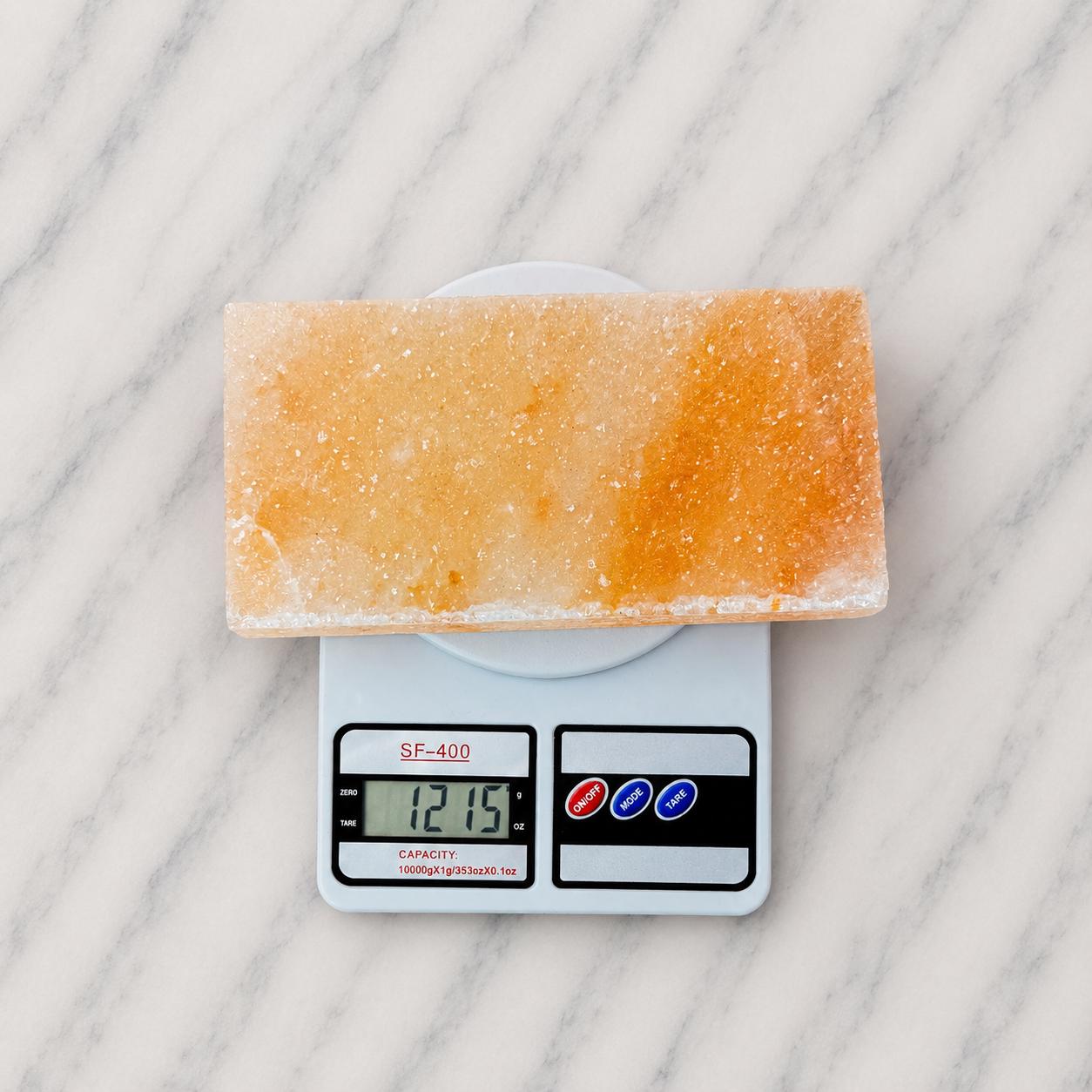 Himalayan Pink Salt Brick 8x4x1 inch showing natural pink texture