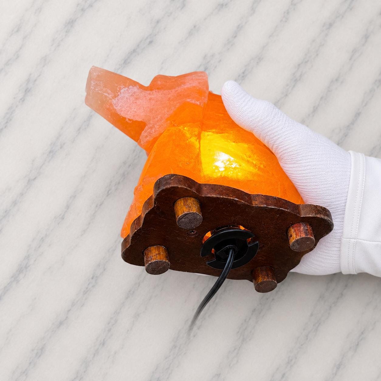 Elephant Himalayan Salt Lamp hand carved natural pink salt glowing warm amber