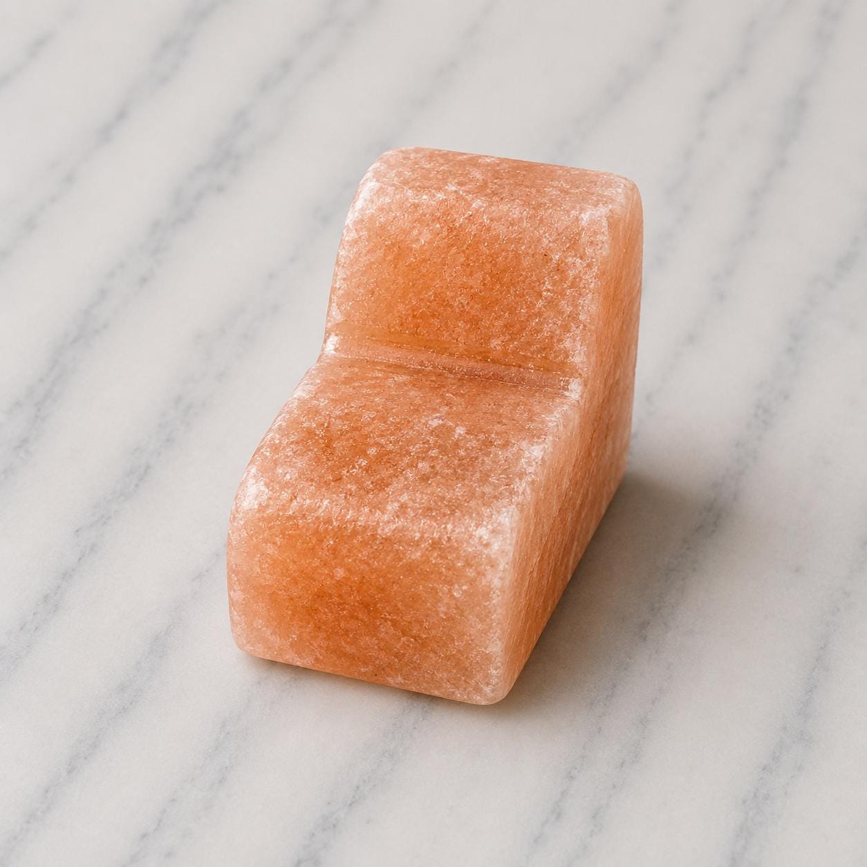 Himalayan Salt Candle Holder Heart shape glowing with warm candlelight