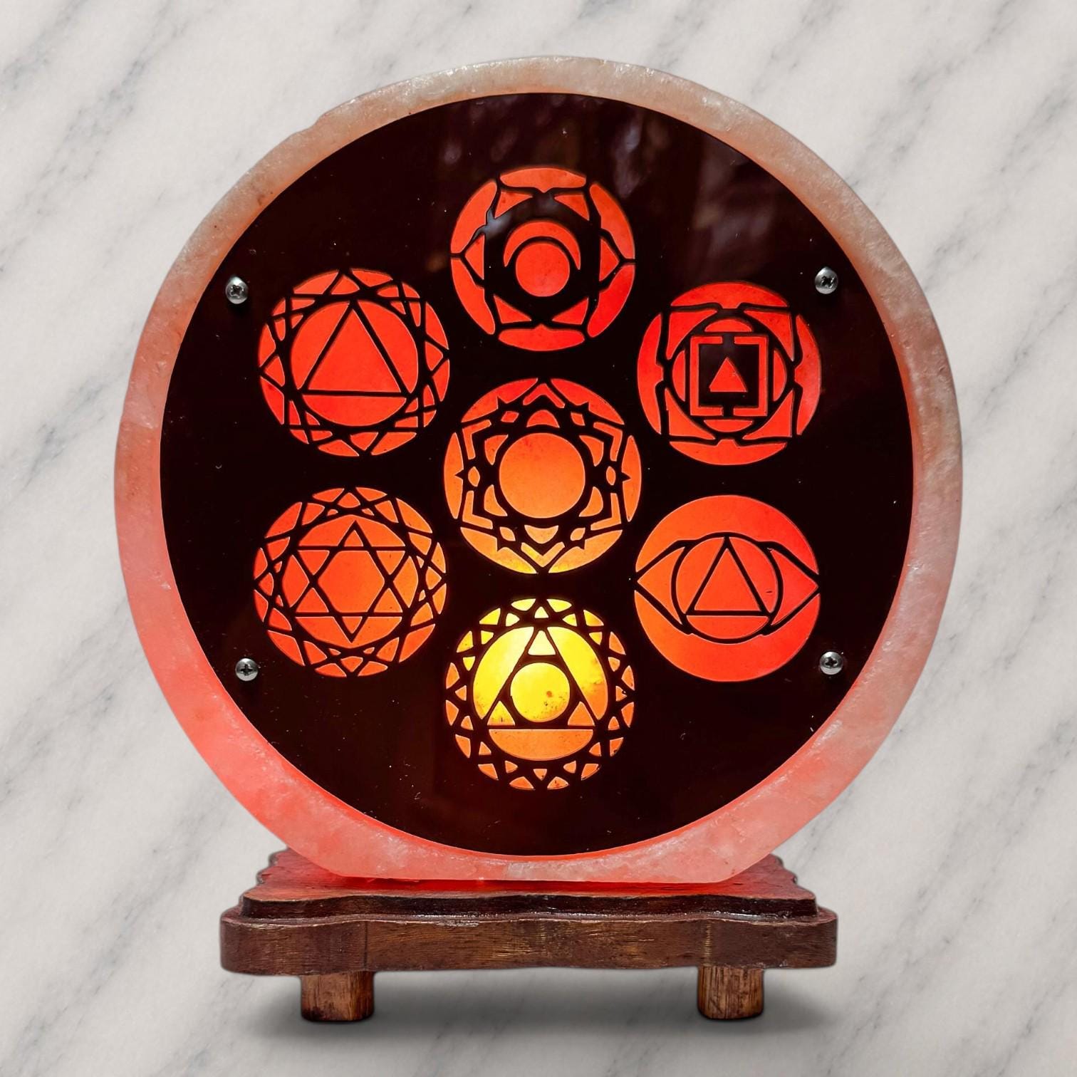 3D Custom Himalayan Salt Lamp personalized engraving glowing warm