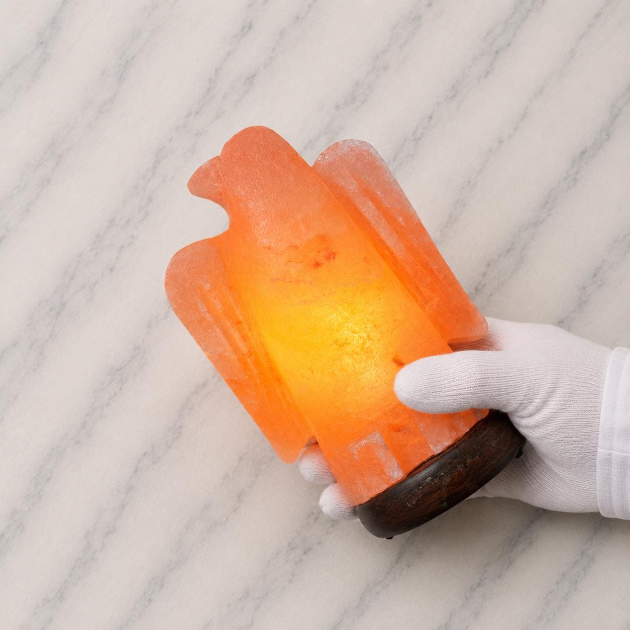 Eagle Himalayan Pink Salt Lamp hand carved glowing with soft warm light