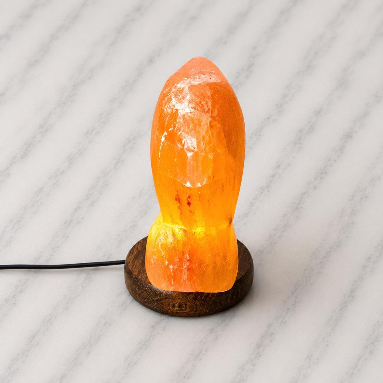 Mini Dolphin Himalayan Salt Lamp USB glowing with soft multicolor light