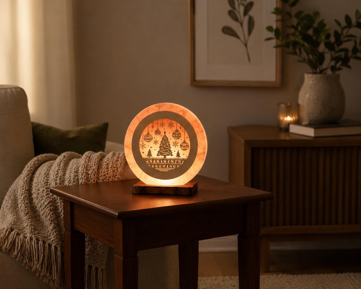 3D Custom Himalayan Salt Lamp personalized engraving glowing warm