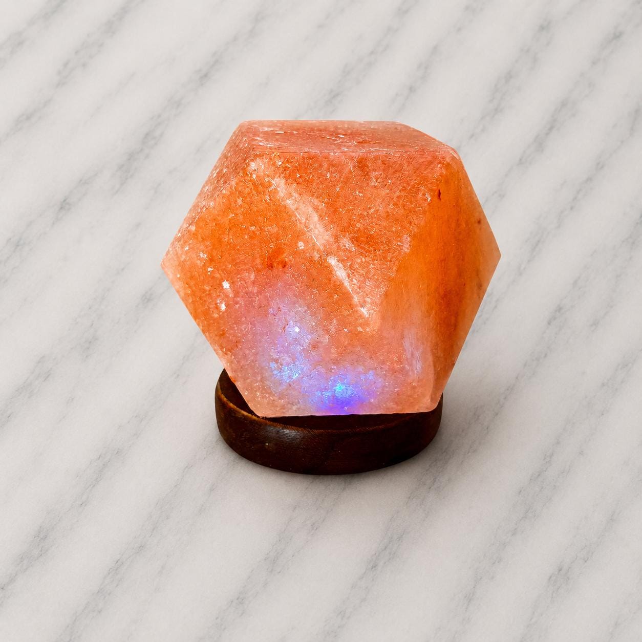 Mini Hexagon Himalayan Salt Lamp USB geometric shape glowing multicolor