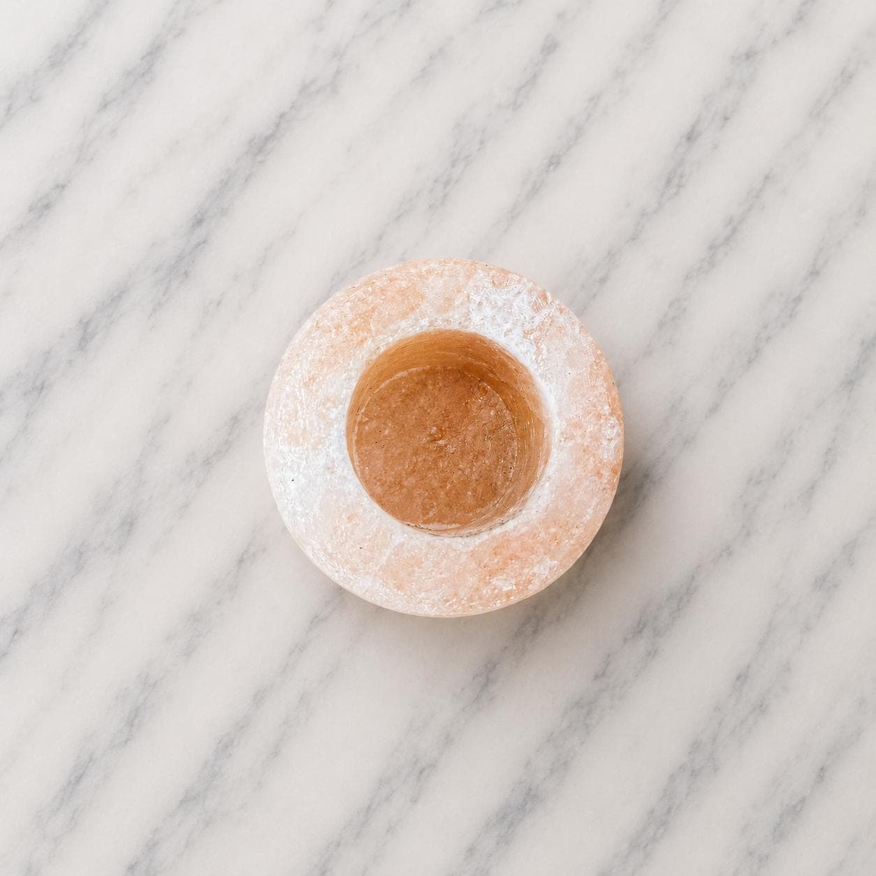 Himalayan Pink Salt Tequila Shot Glass showing natural pink crystal texture