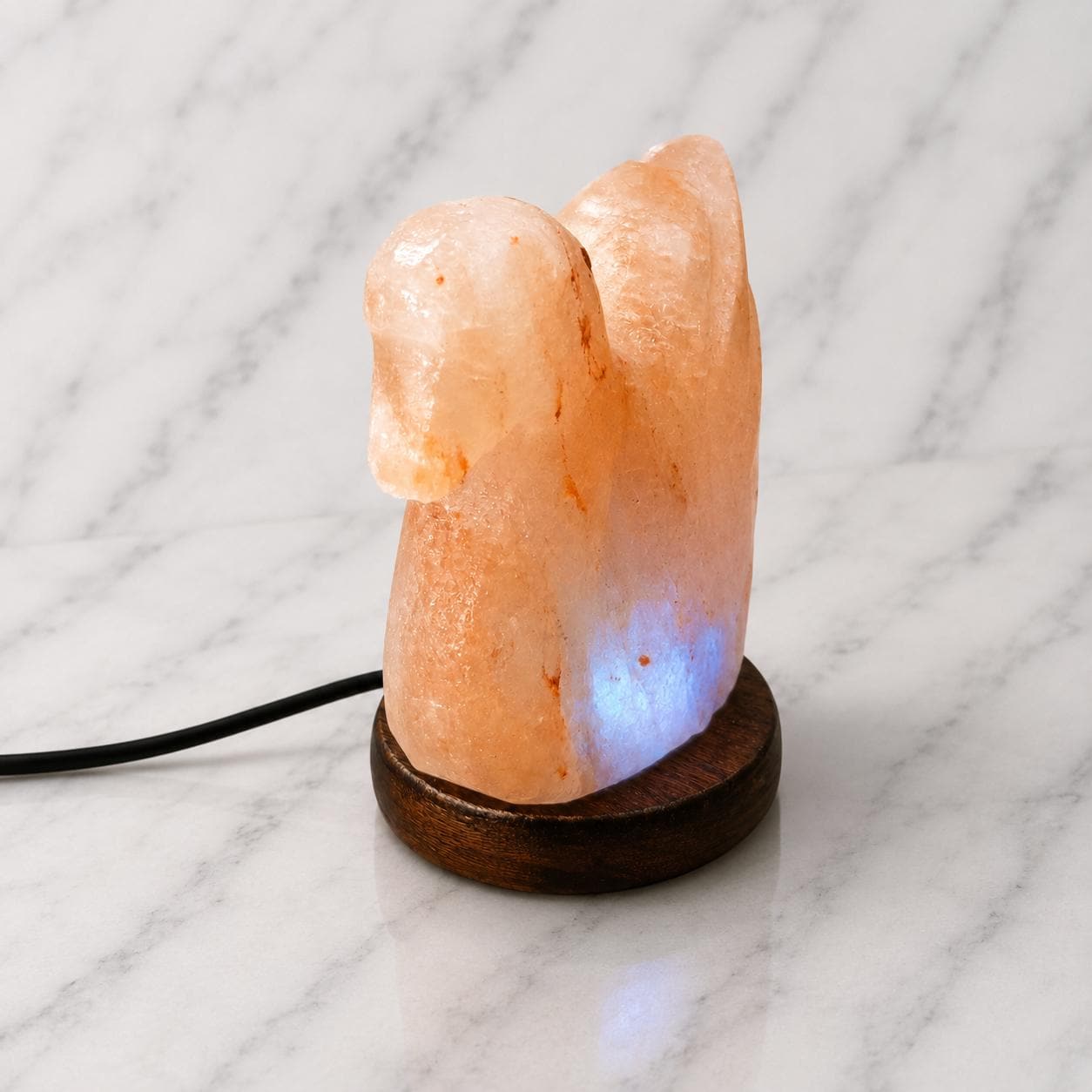 Mini Duck Himalayan Salt Lamp USB whimsical carved design glowing multicolor