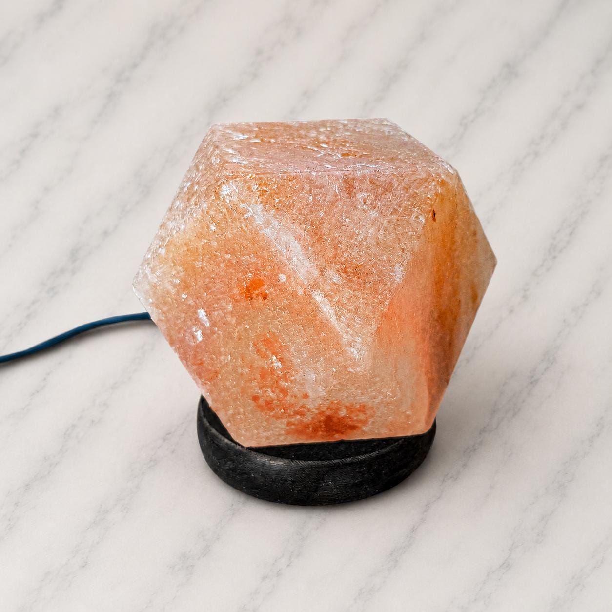Mini Hexagon Himalayan Salt Lamp USB geometric shape glowing multicolor