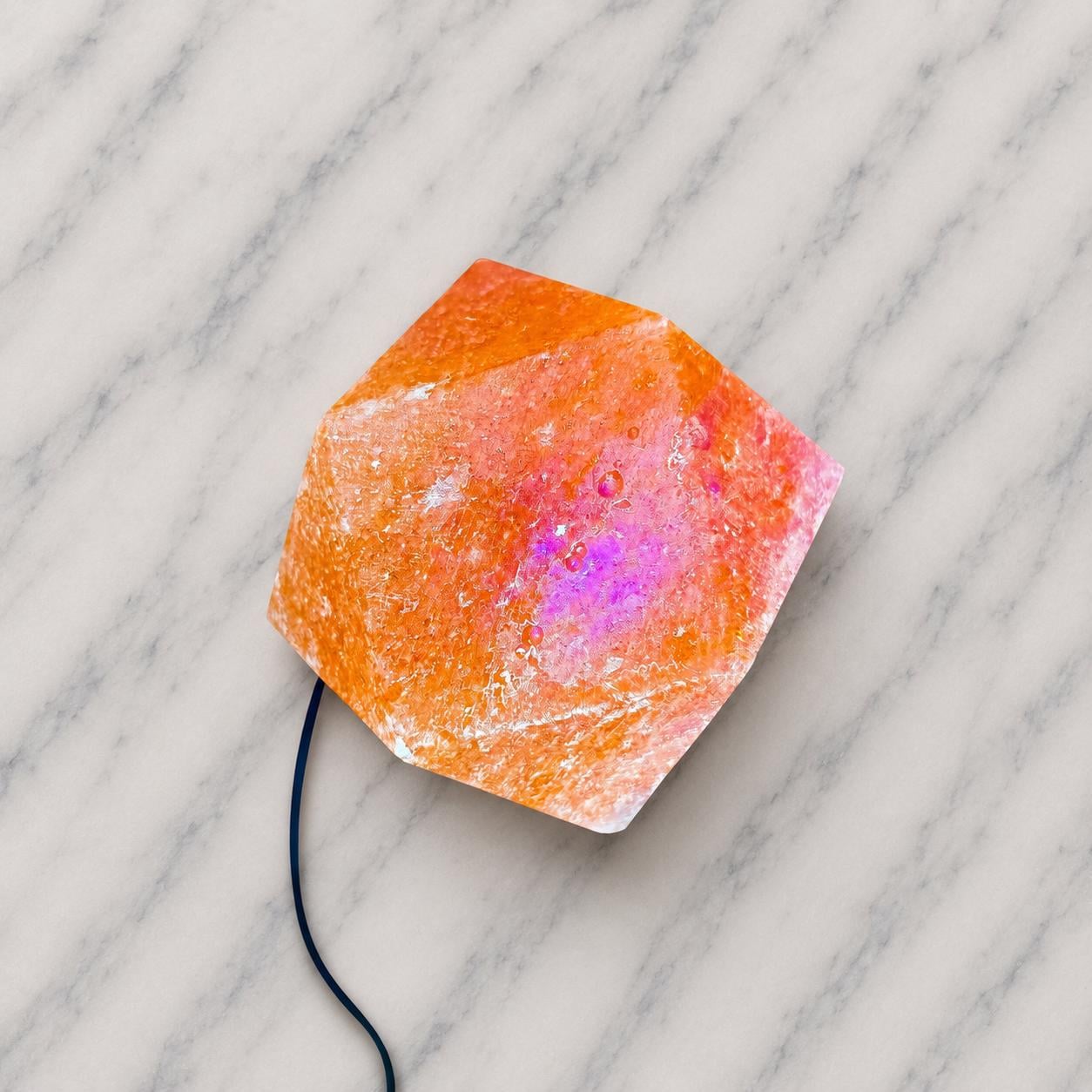Mini Hexagon Himalayan Salt Lamp USB geometric shape glowing multicolor